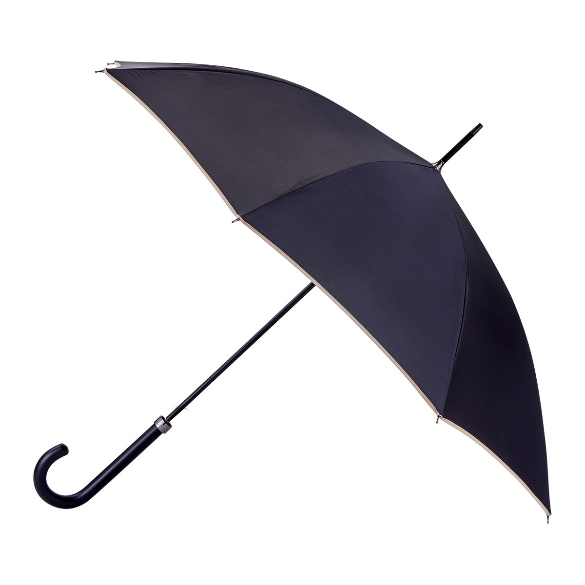 parapluie droit noir finition couture
